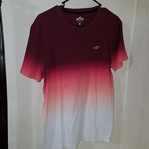 Hollister red and white shirt